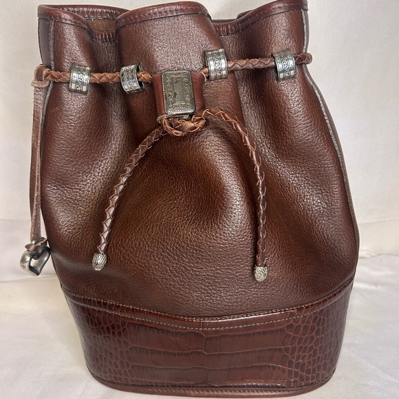 Brighton Brown Leather Shoulder Bag 1996 - Picture 1 of 8